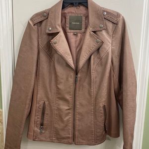 Maurices, plus size faux leather washed moto jacket